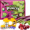 Sour Filled Bites Straws - 8.9oz Extra Value Bag - Dual Flavor Fusion Cherry & Limeade - Comes With One Bus Resealable Zipbag (C