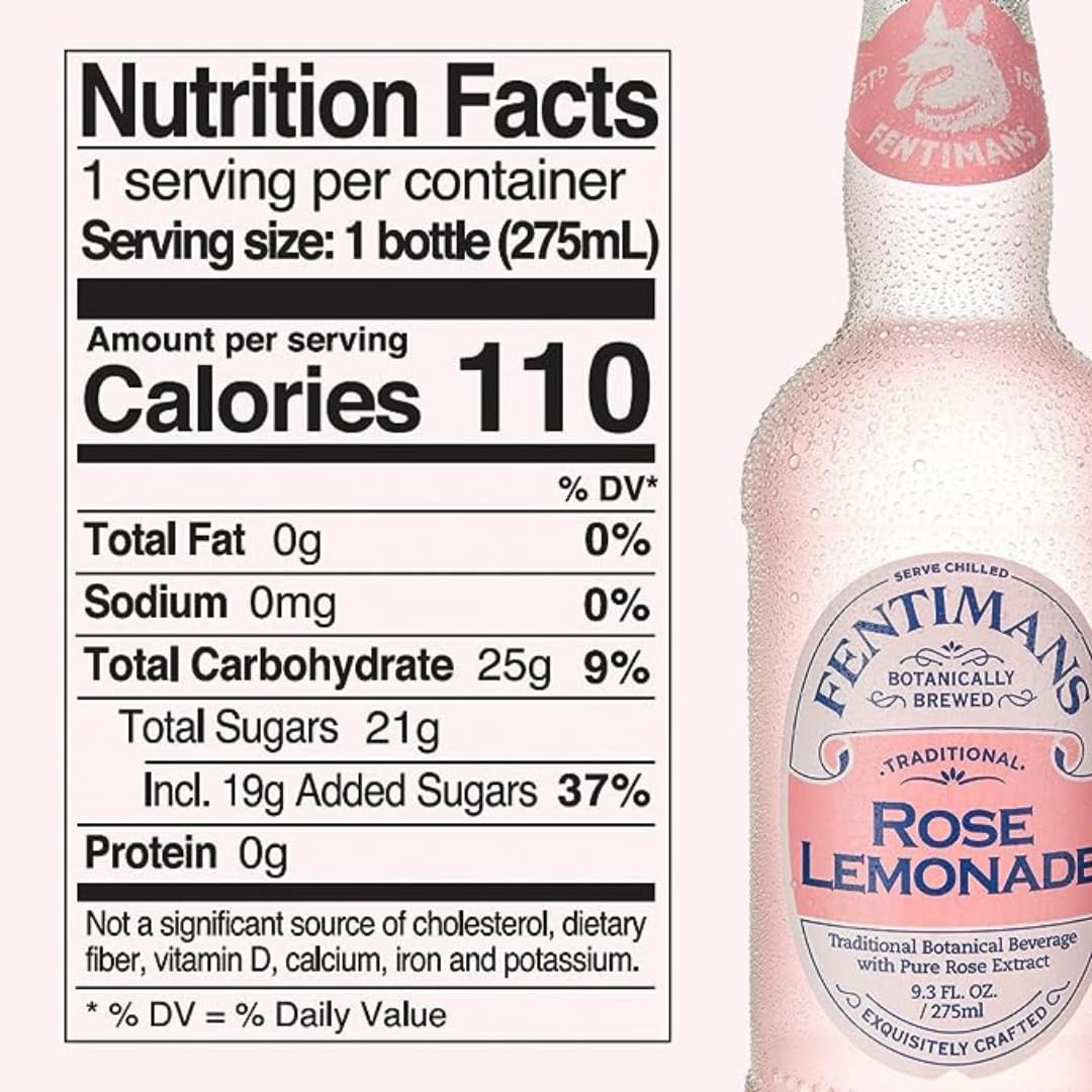 Fentimans Sparkling Variety Pack - Rose Lemonade, Sparkling Lemonade, Ginger malt-inspired - 9.3 Fl Oz (Pack of 12)