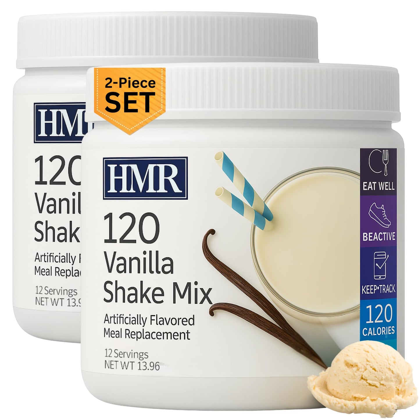 HMR 120 Classic Shake Meal Replacement Powder | Vanilla Shake Mix to Support Healthy Weight Loss | 12g of Protein | Nutritional