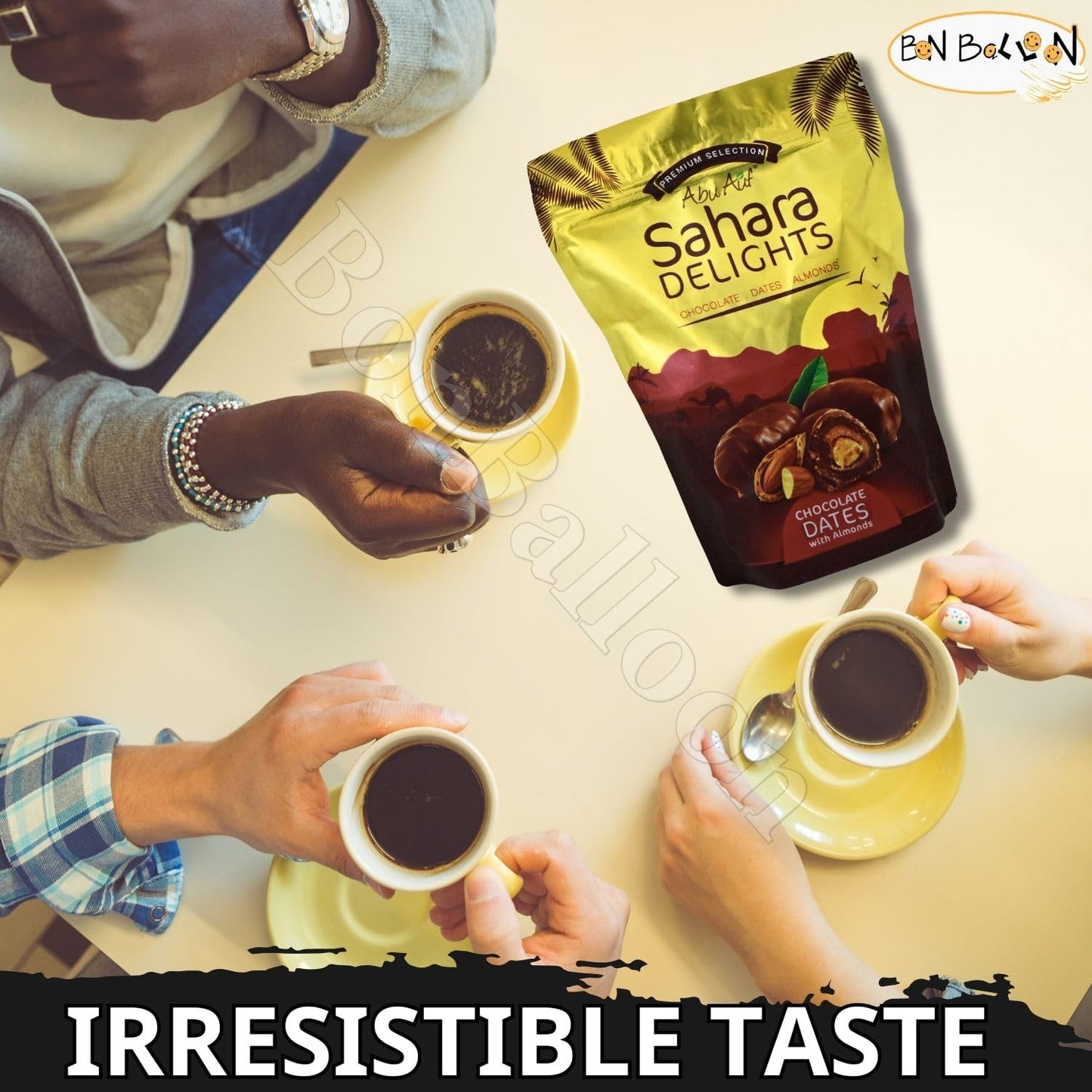 Abu Auf Semi Dry Dates Without Seed Stuffed With Almond Coated With Chocolate Sahara Delights Delicious Finest Natural Tamr Free