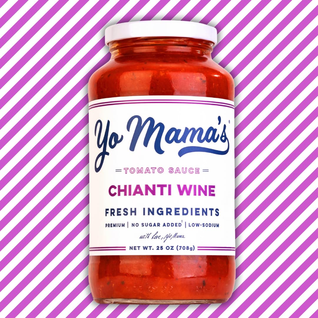 Yo Mama’s Foods Keto Pasta Sauce - No Sugar Added, Low Carb, Gluten Free - 1.56 lb (Pack of 2)