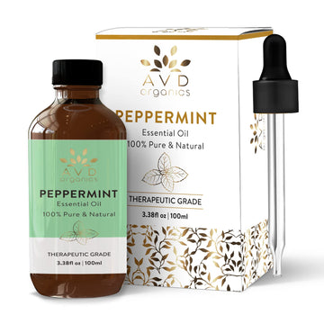 Avd Organics Peppermint Oil - 100% Pure And Undiluted Mentha Piperita Oil  Therapeutic Grade Aromatherapy Essential Oil Peppermi