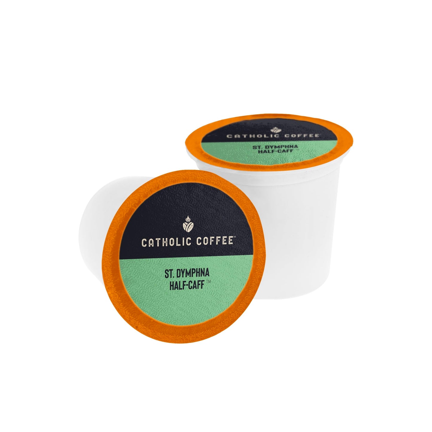 Catholic Coffee Pods - Half Decaf Medium Roast, Nutty & Citrus Notes, 12 Count