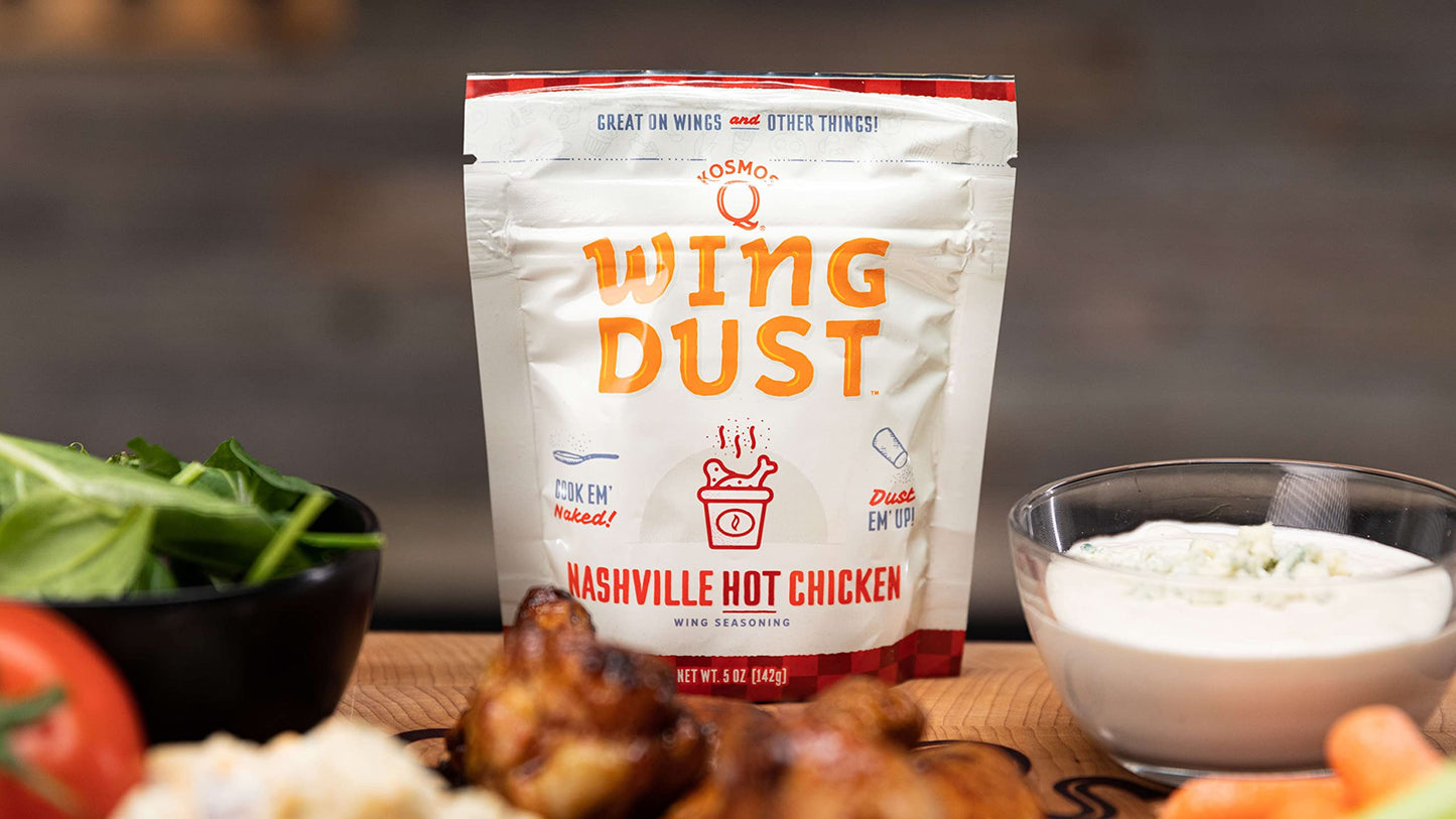 Kosmos Q Nashville Hot Wing Dust, Dry Bbq Rub Spice, 5 Ounces