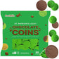 Fruidles Saint Patricks Day Clover Shamrock Green Coins, Nut-Free Candy, Kosher, 25-Pack