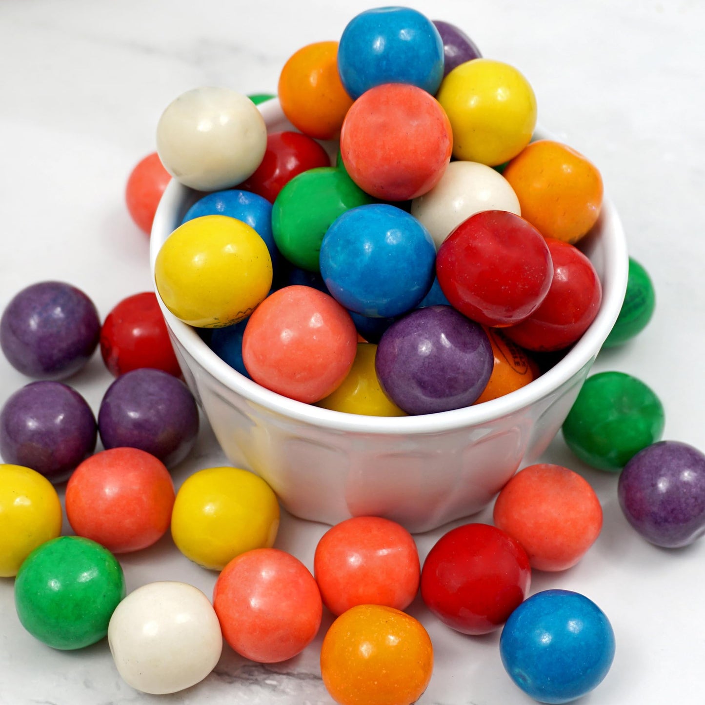The Hampton Popcorn Company 1 Inch Gumballs, 220 Count Bulk Bag, Assorted Fruit Flavors
