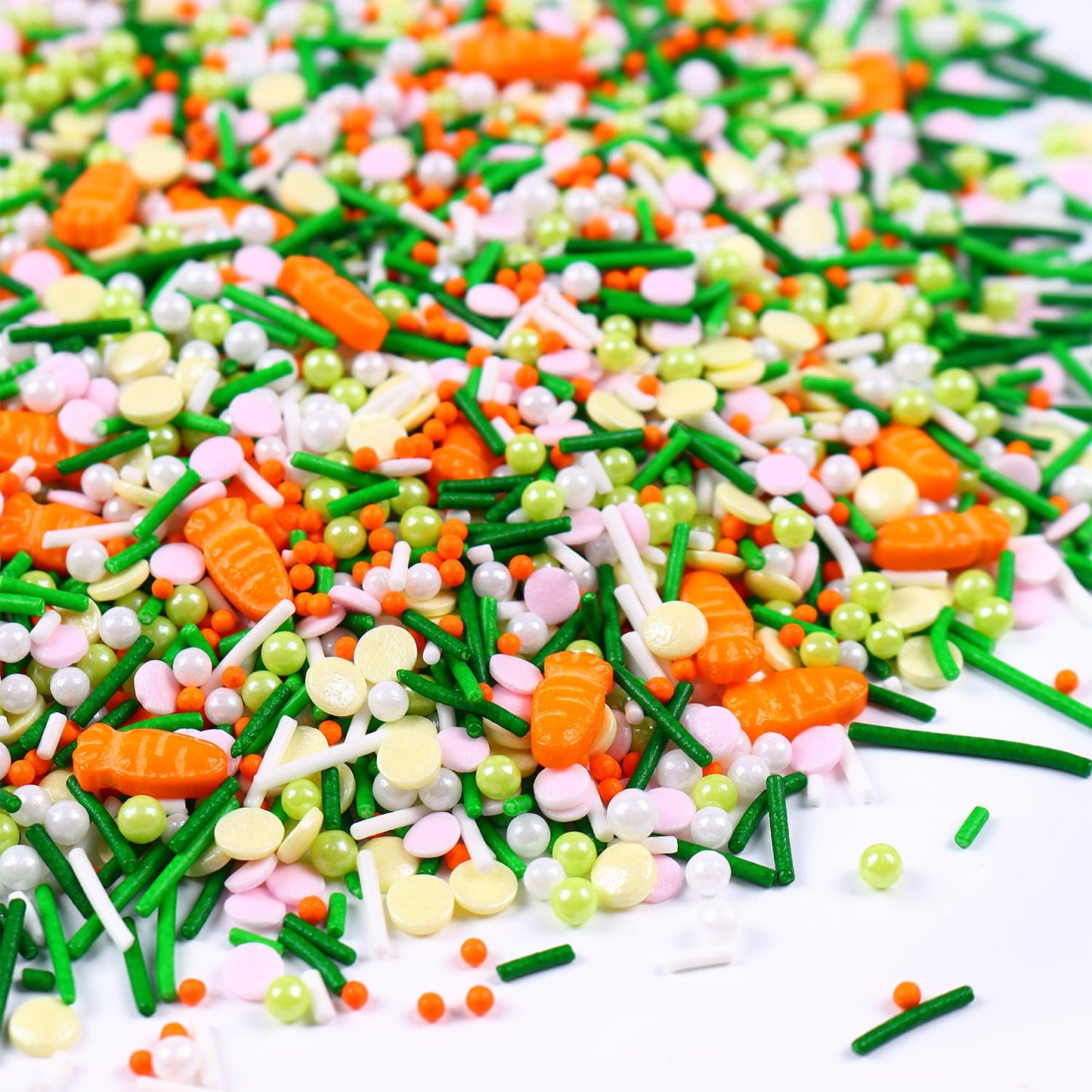 Easter Sprinkles for Cake Decorating St. Patricks Sprinkles, Edible Carrot Sprinkles, Spring pastel Confetti Sprinkles for Cake 