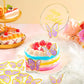 80Pcs Butterfly Cake Toppers Set Happy Birthday 3D Mixed Color Pink Purple Cupcake Picks Butterfly Cupcake Topper With Dot Glue
