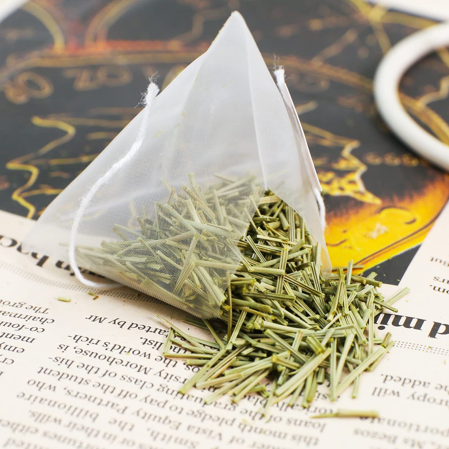 TEARELAE Pine Needle Tea Bags - 100% Pure Natural Dried Masson Pine Needles - 40 Count - Caffeine-Free - 3.53oz/100g