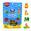 Amos 4D Gummy Blocks Candy Bricks, Edible Building Blocks, Themed Novelty Candy For Kids Birthday Party, Cupcake Topper, Reseala
