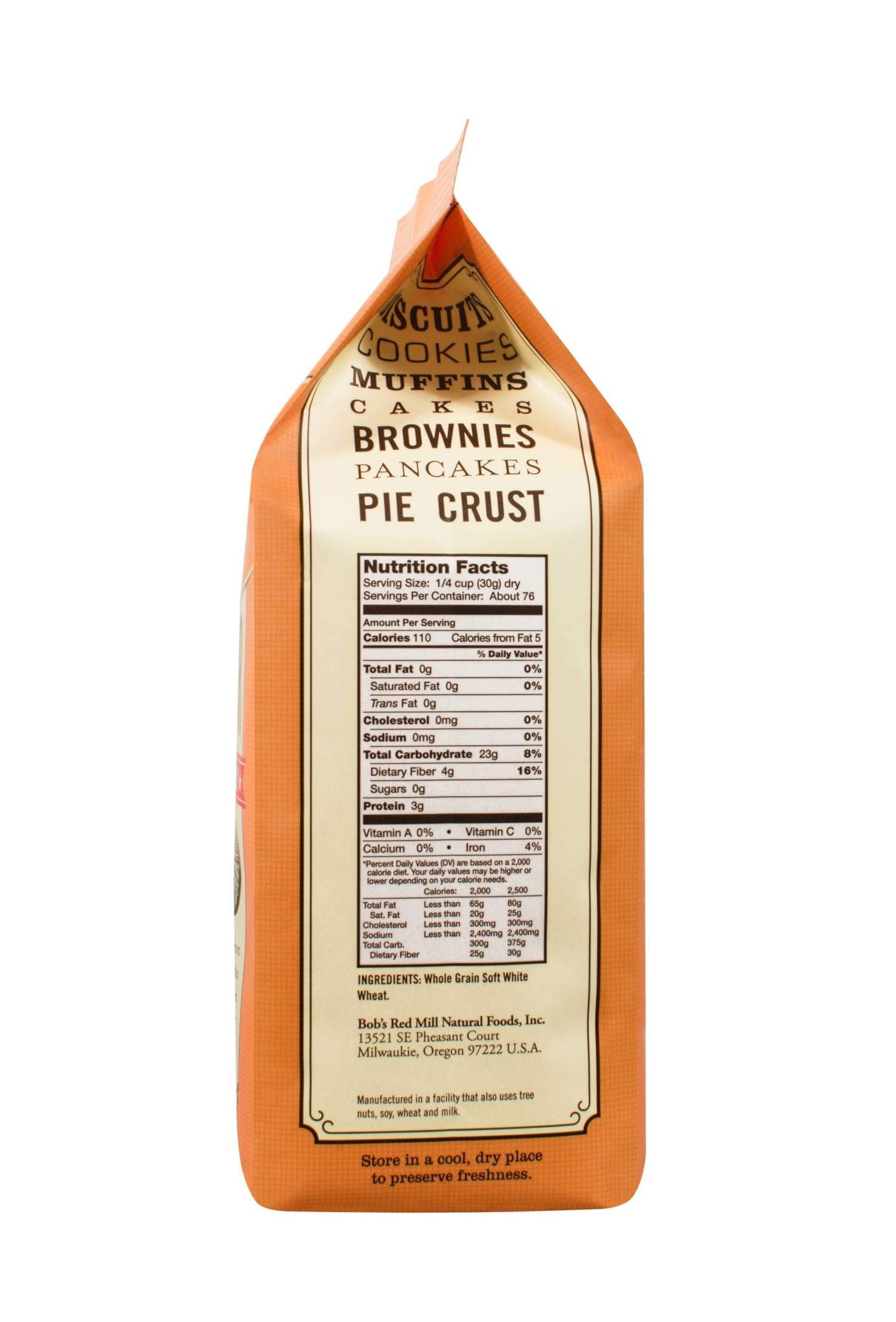 Bob'S Red Mill, Whole Wheat Pastry Flour, 5 Lb