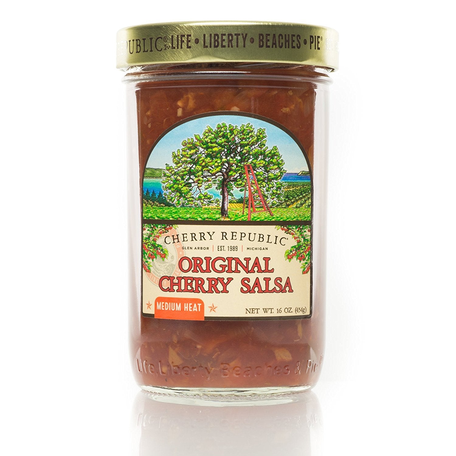 Cherry Republic Original Cherry Salsa - Medium Heat Salsa Mix With Authentic Michigan Cherries - Sweet & Spicy Fruit Salsa - Wor