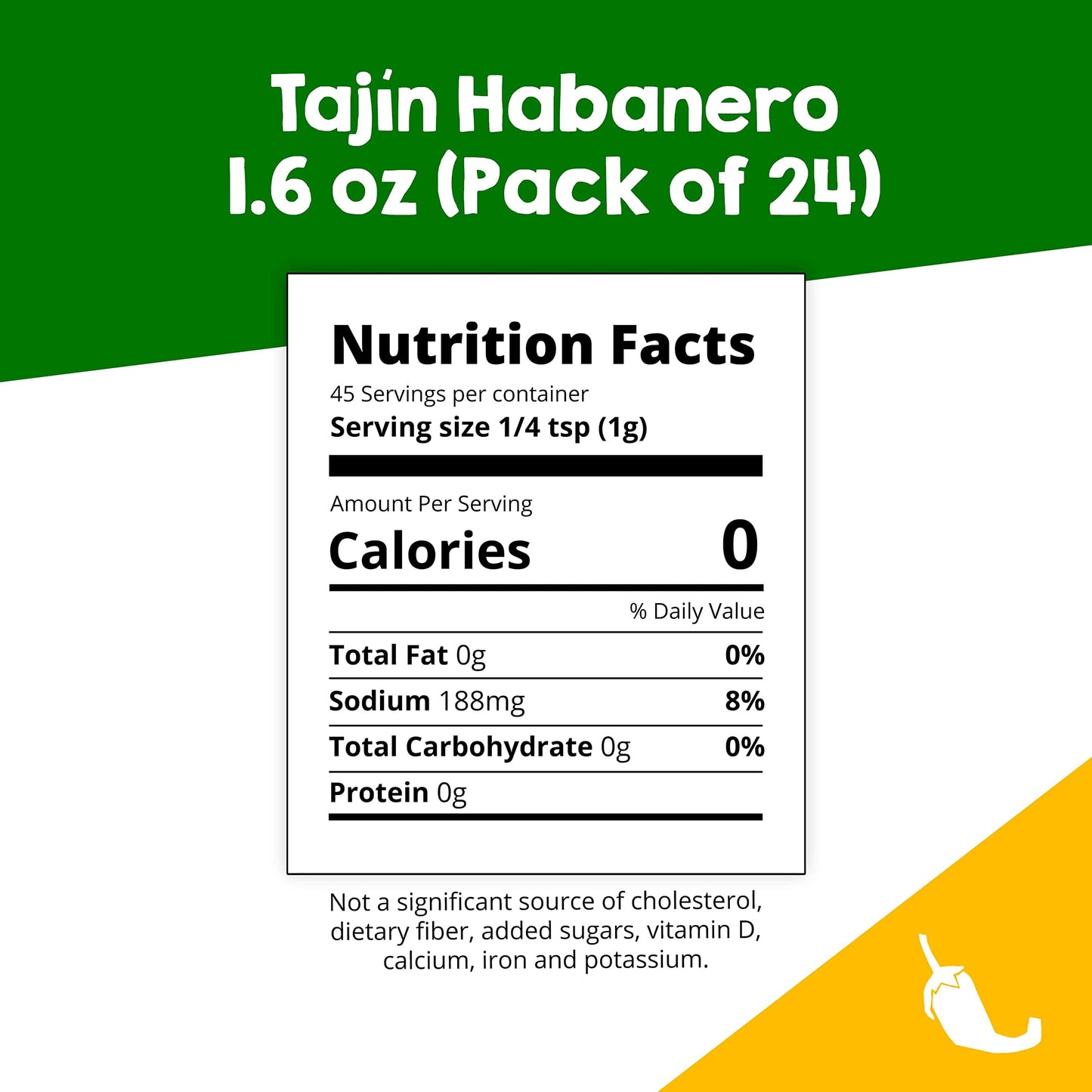 Tajin Habanero Seasoning 1.6 oz (Pack of 24)