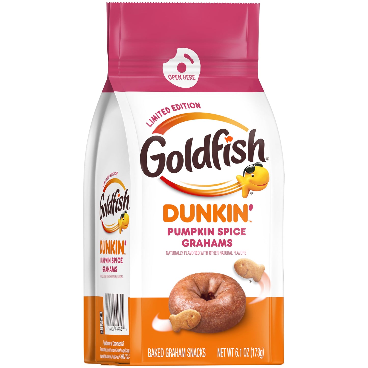 Goldfish Dunkin Pumpkin Spice Graham Crackers, 6.1 oz. bag