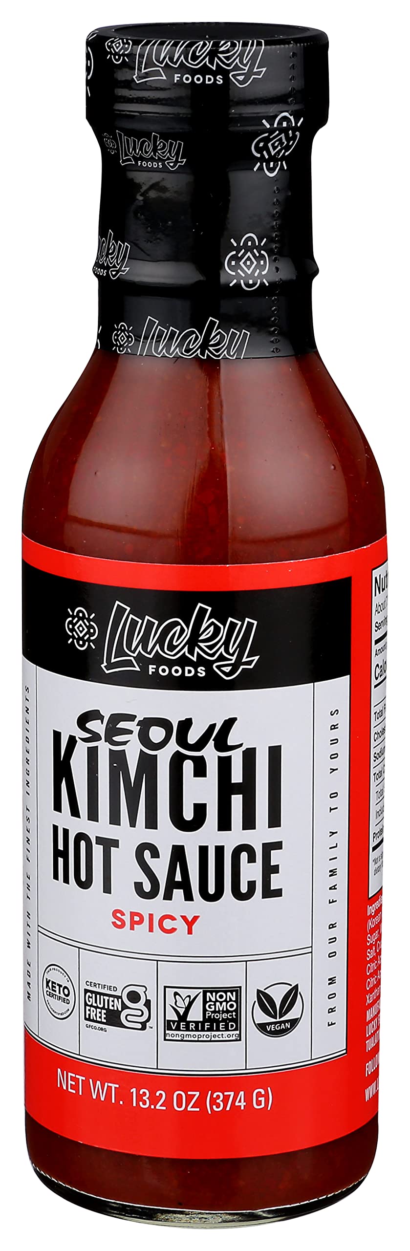 Lucky Foods Spicy Kimchi Hot Sauce 13.2 Ounce