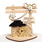 Gettin Hitched Western Affection Wedding Cake Topper: Heart Color: Gold