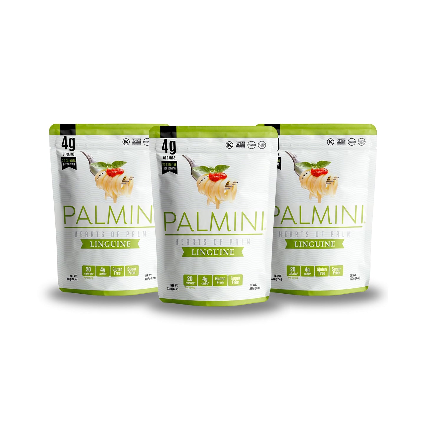 Palmini Low Carb Linguine, 4g Carbs, 12 Ounce (Pack of 3), Model QUI012x3, As Seen On Shark Tank