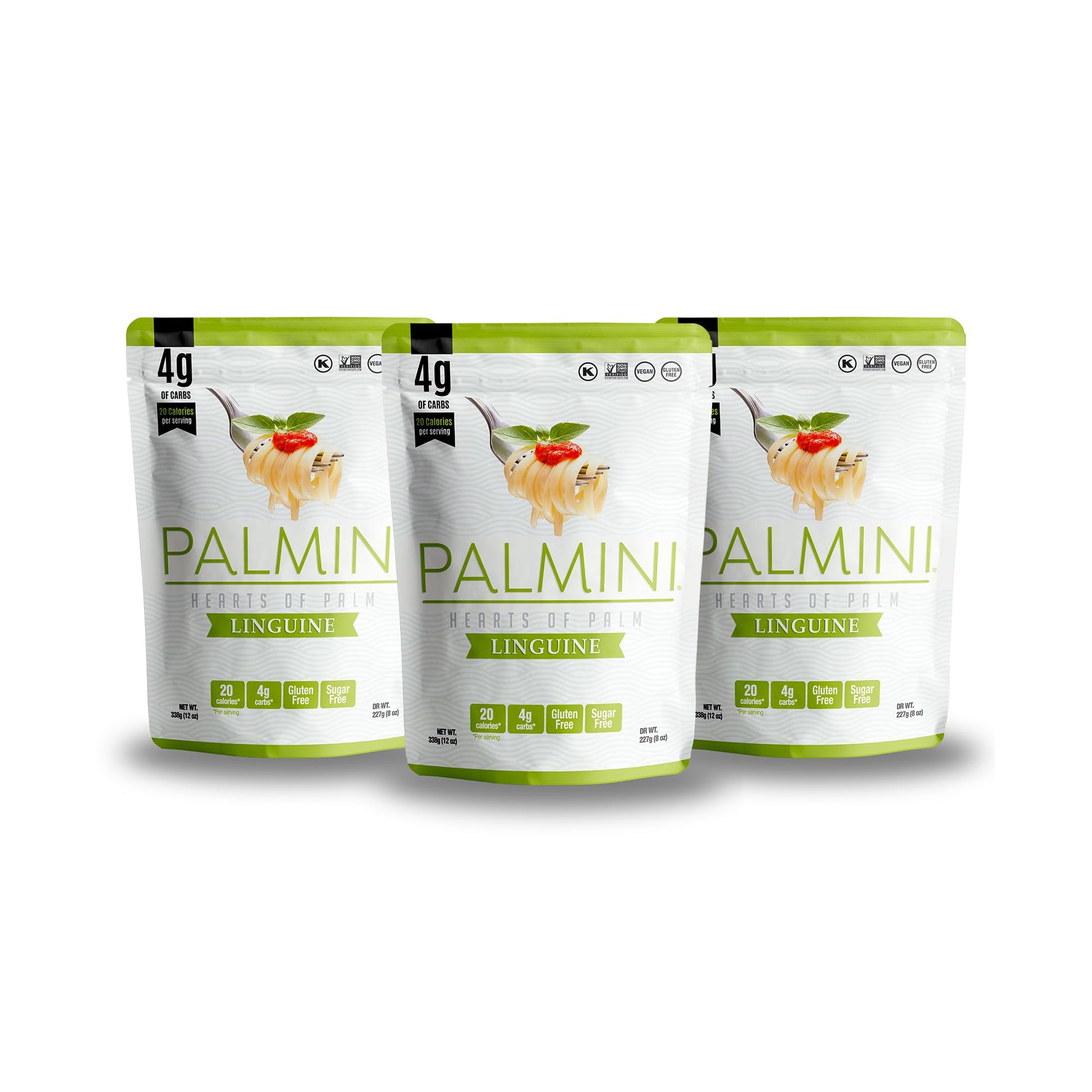 Palmini Low Carb Linguine, 4g Carbs, 12 Ounce (Pack of 3), Model QUI012x3, As Seen On Shark Tank