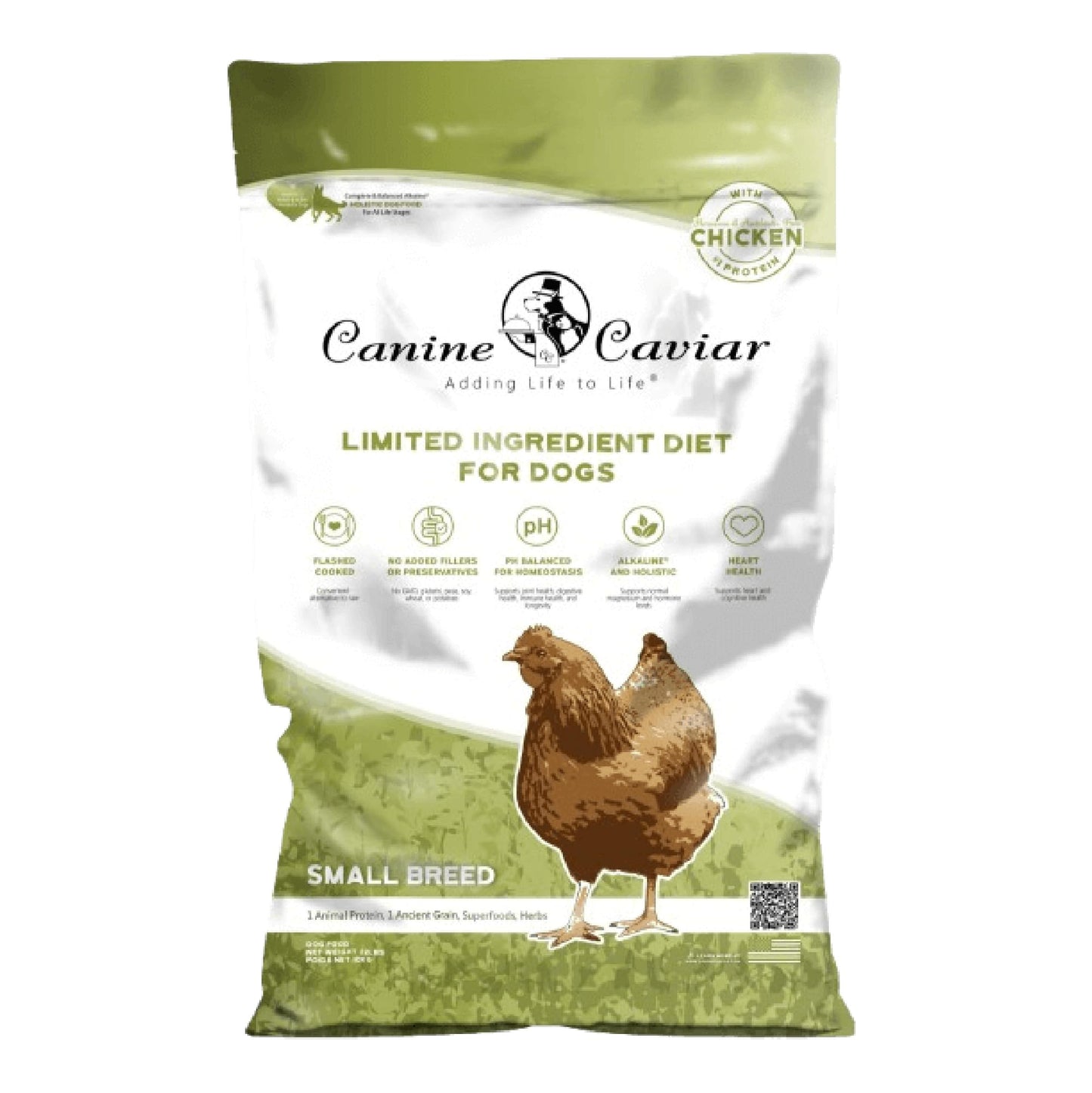 Canine Caviar Dry Dog Food - Small Breed, Chicken & Oats, Gluten-Free, 22 Pound Bag