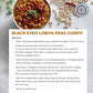 Pride Of India - Indian Whole Black Eyed Peas - Protein & Fiber Rich Lobiya, 3.0 Pound Jar