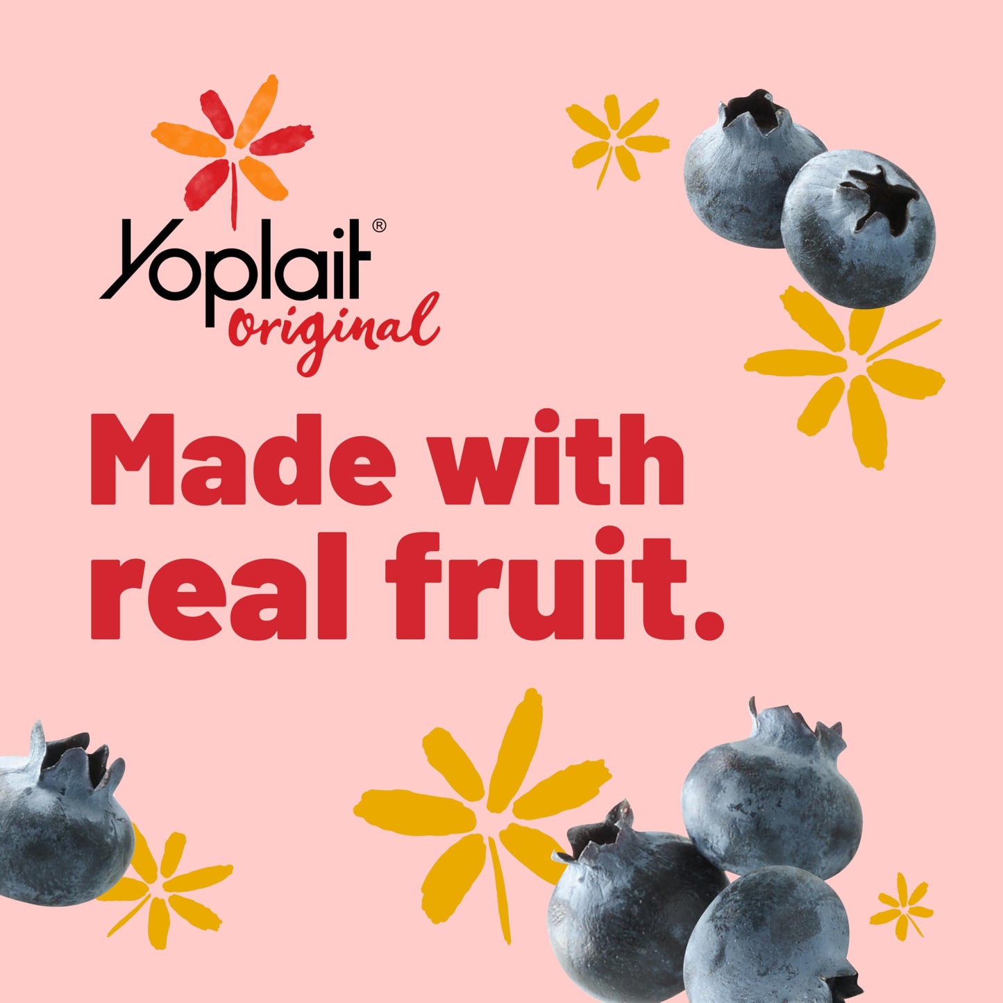 Yoplait Original Low Fat Mountain Blueberry Yogurt Cup, Made with Real Fruit, 6 oz