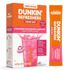 Dunkin Refreshers Singles To Go! Powdered Drink Mix Packets  Strawberry Dragon Fruit Lemonade  10 Packets Per Box   Energy From Green Tea  Aspartame-Free  No Synthetic Colors  Naturally And Artificially Flavored  Just Add Water