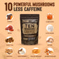 Mushroom Coffee Organic (60 Servings) 10 Mushrooms (Lions Mane, Cordyceps, Turkey Tail & Other) Mixed With Gourmet Arabica Insta