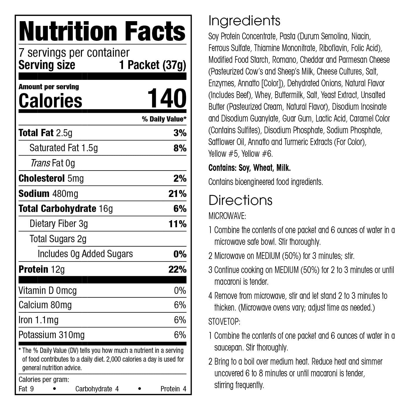 Wonderslim Protein Pasta, Cheese Steak Macaroni, 140 Calories, 12G Protein (7Ct)