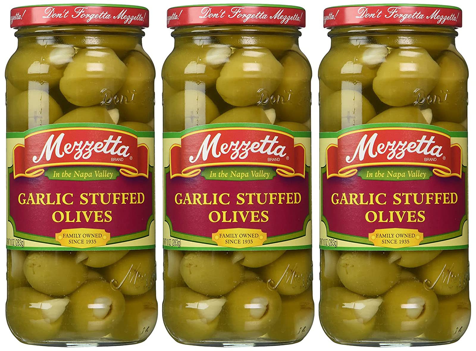MEZZETTA OLIVE STFD GARLIC, Pack of 6
