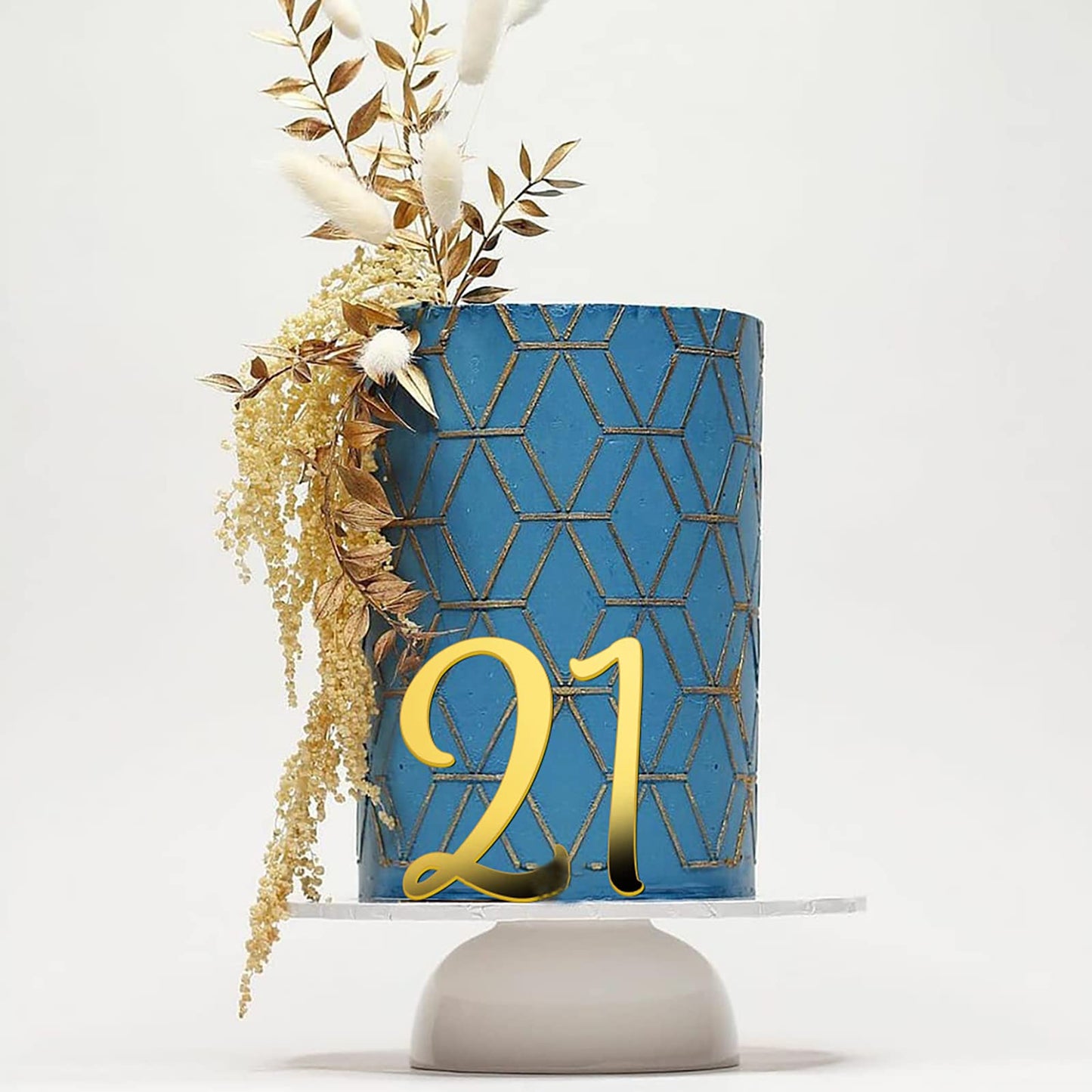 Large Acrylic Cake Numbers Topper, 3.5 Inch 0-9 Numbers Happy Birthday Cake Topper Gold Acrylic Wedding Party Cupcake Toppers Fo