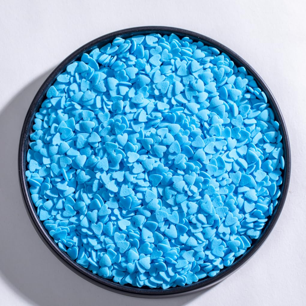 NIPEOR Red Heart Shapes Sprinkles for Cake Decorating - 3.53 oz - Seablue Heart