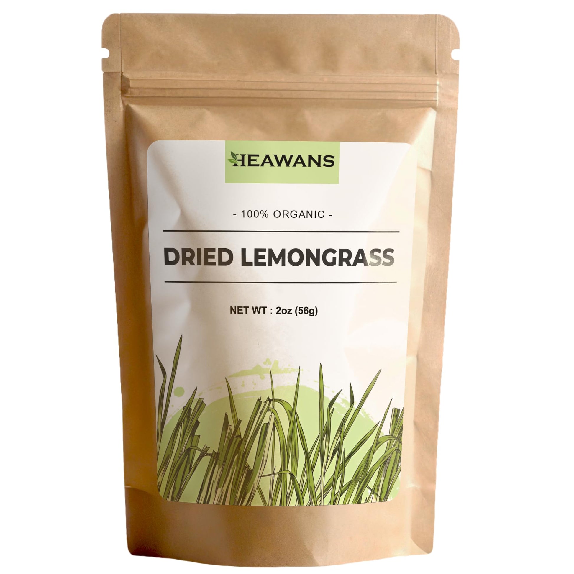Heawans Organic Dried Lemongrass Cut - 2 oz (56g)