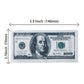 Ephlyn 50Pcs Edible Cupcake Toppers, 100 Dollar Bill Design, Wafer Paper, Green, Model EPH-2022-075