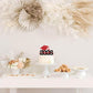 YCTHUNFISH Graduation Cake Topper - Class of 2026 Glitter Cap Decoration, Black & Red, Bamboo Material