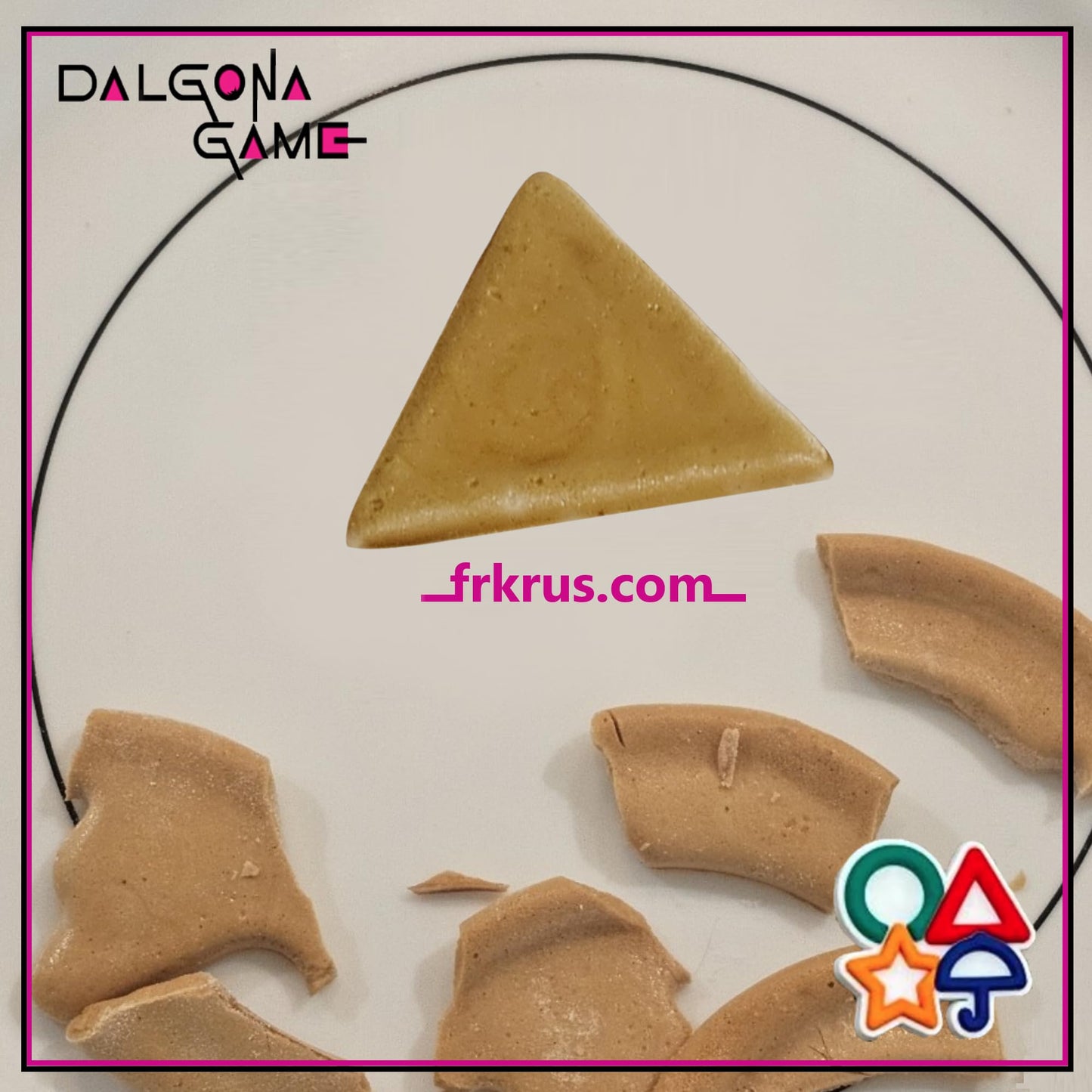 Bbop-Gi Korean Street Kids' Sugar Cookie - Symbol Clear Challenge [ Bbop-Gi] K-Drama S. Suvivel Game - Triangle (1, Triangle)