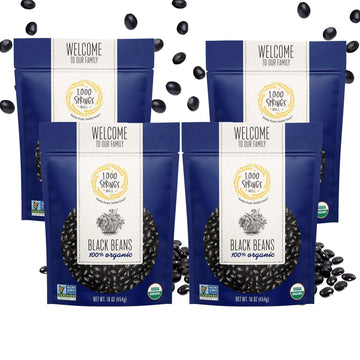 1000 Springs Mill - Organic Black Beans | Used For Soups, Salads, Chili, Dips Or Various Breakfast Dishes | Bulk Dry Black Beans