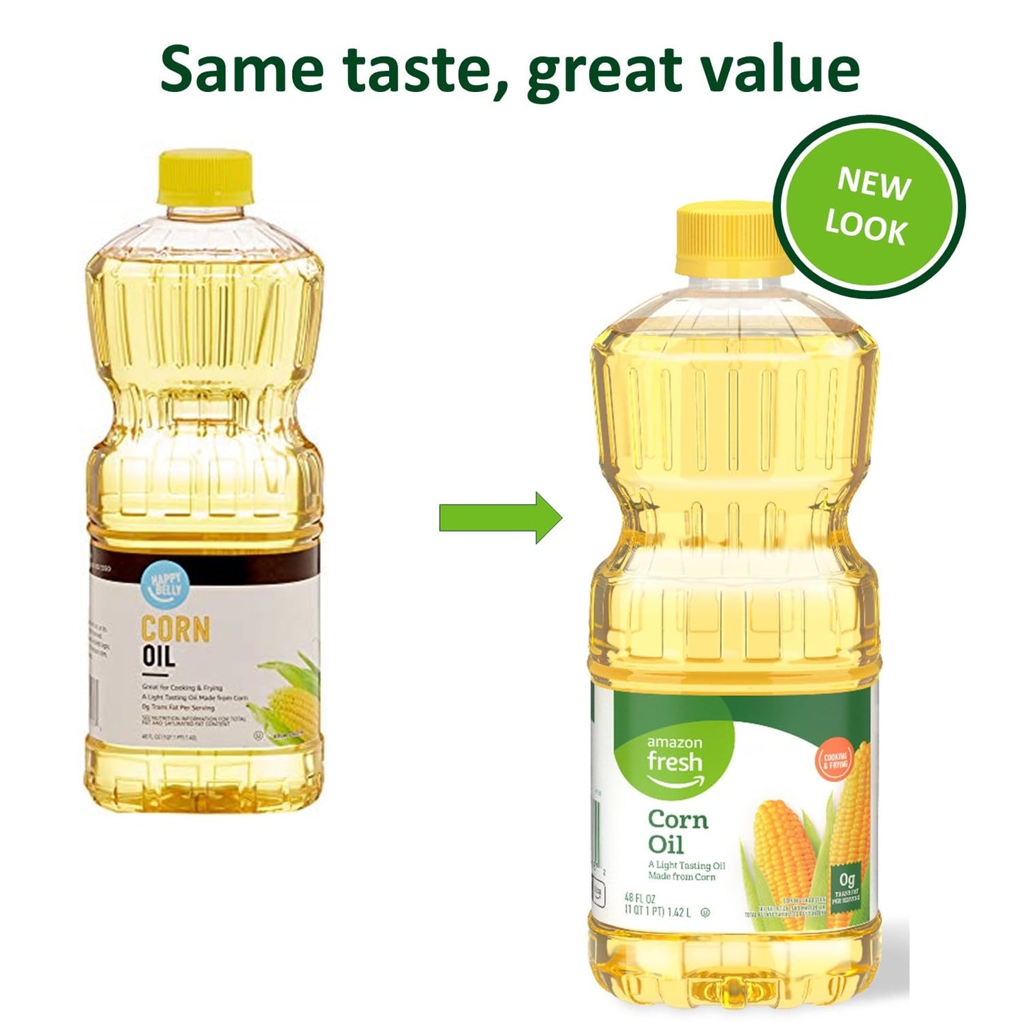 large online retailer Grocery Corn Oil, 48 Fl Oz, Pack of 1, Packaging May Vary