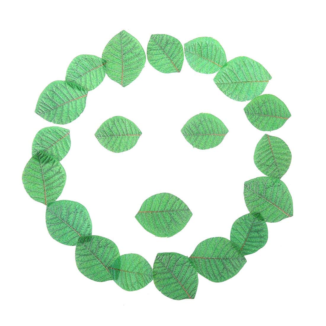 Georld 24Pcs Edible Cake & Cupcake Toppers Green Leaves Decoration