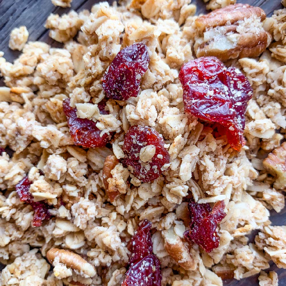 Mrs. Barrs Natural Foods Granola | Cherry & Pecan | Certified Organic Gluten Free Oats | Soft Texture | Small Batch | Gourmet Qu