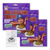 Big League Chew- Ground Ball Grape Flavored Shredded Bubble Gum- 3 Pack- 2.12Oz Each Plus Rus Candy Company Pocket Bag Bundle (G