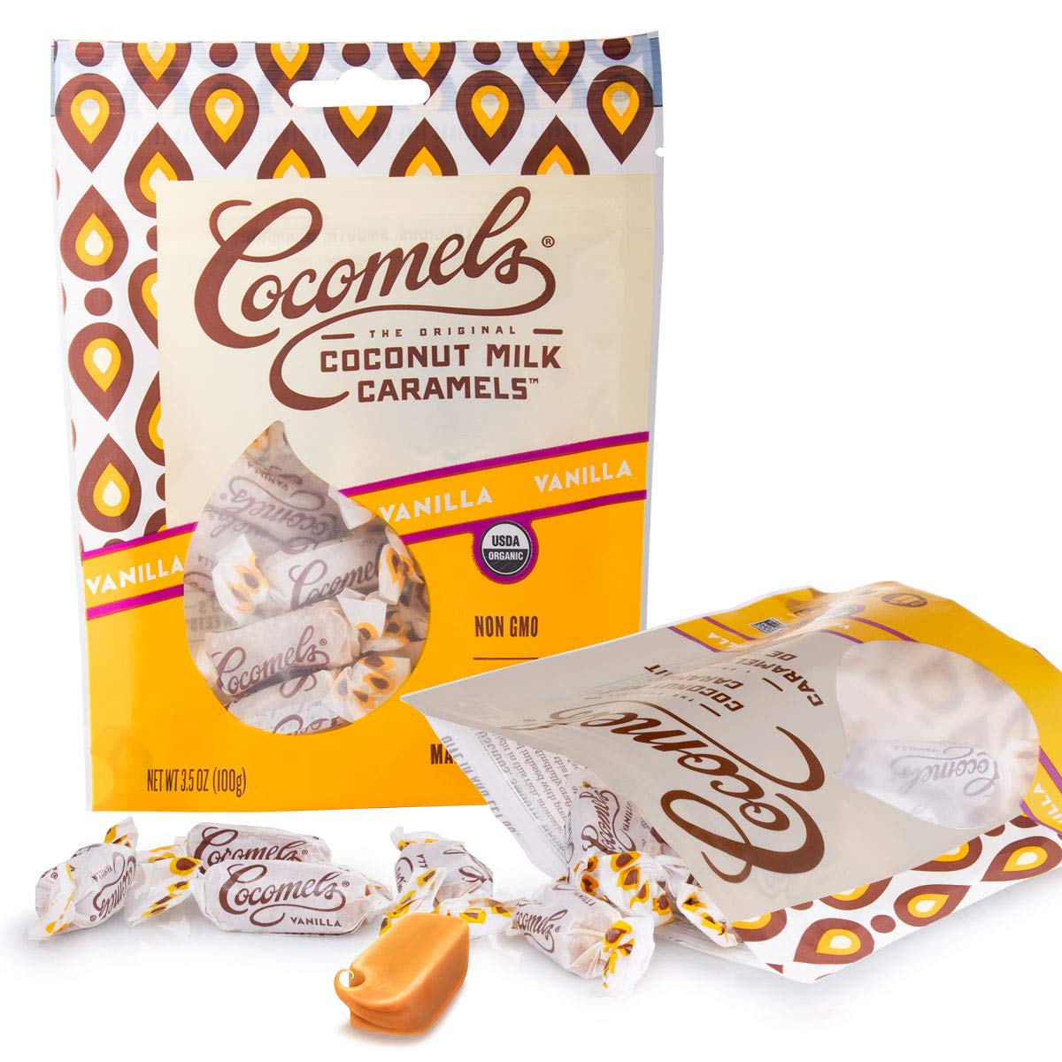 Cocomels Coconut Milk Caramels, Vanilla Flavor, Organic, Dairy Free, Vegan, Gluten Free, Non-Gmo, No High Fructose Corn Syrup, K