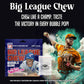 Big League Chew- Big Rally Blue Raspberry Flavored Shredded Bubble Gum- 3 Pack- 2.12Oz Each Plus Rus Candy Company Pocket Bag Bu