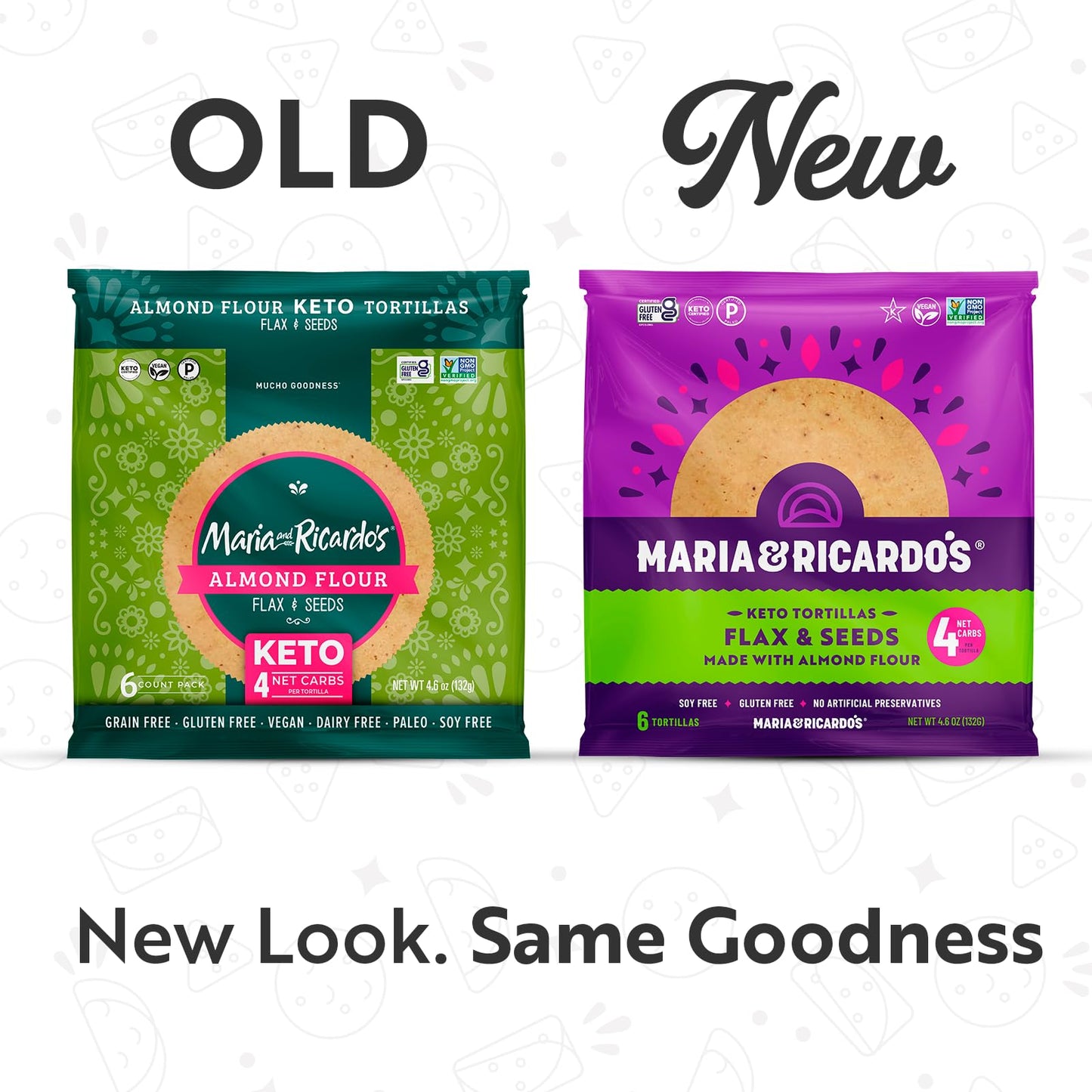 Maria & Ricardo's KETO Tortillas | Almond Flax & Seeds | Low Carb | Grain Free | Paleo | Non GMO | Vegan | Gluten Free | KETO Ce