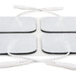 Reserv 2'' X 2'' Premium Re-Usable Self Adhesive Electrode Pads For Tens/Ems Unit, Fabric Backed Pads With Premium Gel (White Cl