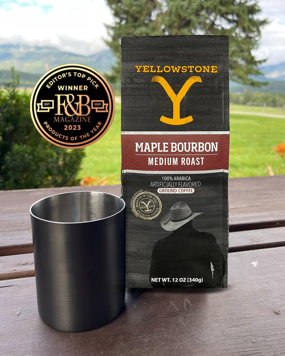 Yellowstone Maple spirit-inspired flavor Medium Roast Coffee 100% Arabica Ground Coffee  36 oz.