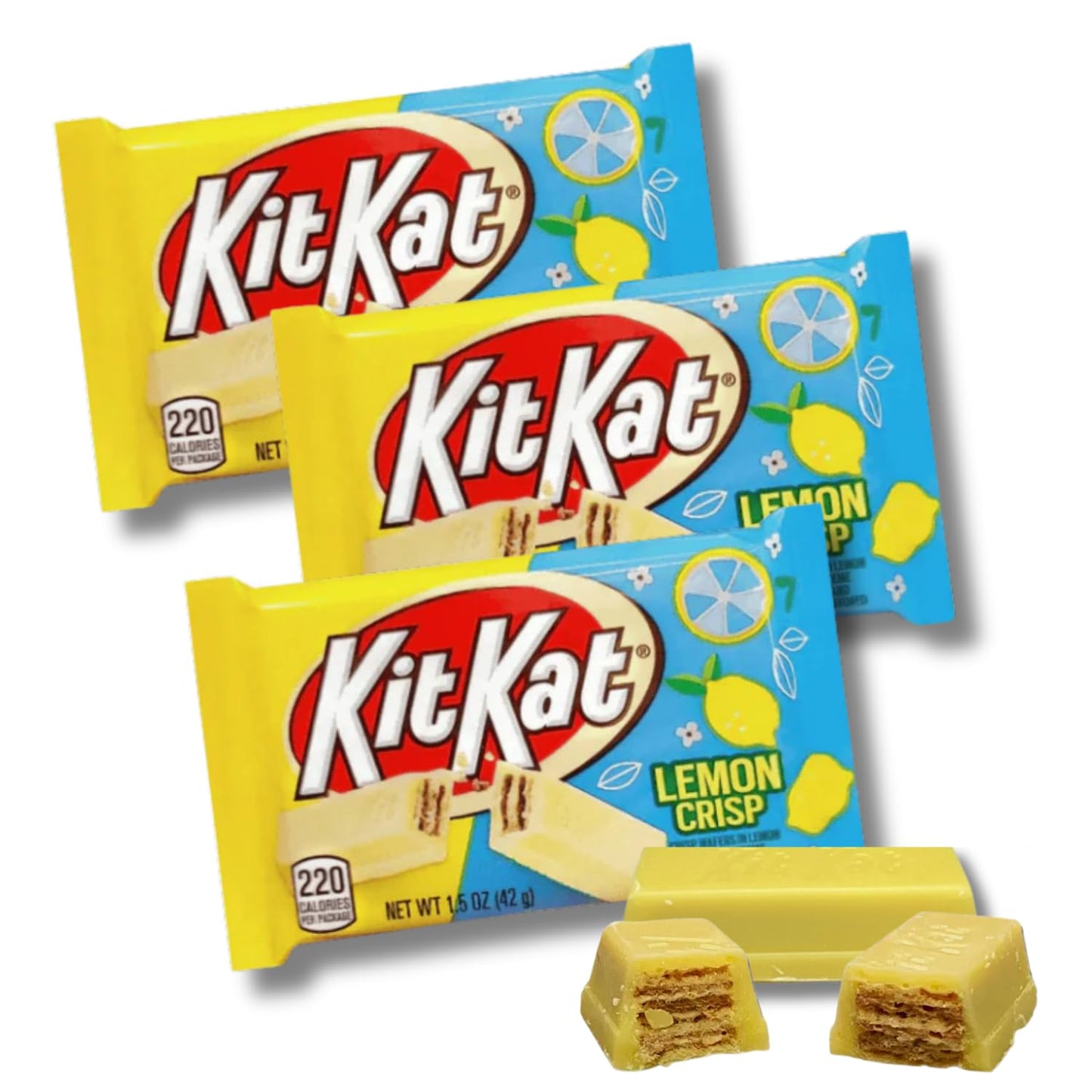 Classic Full Size Candy & Candy Bar Gift Packs By Lyza's Sweets & Treats (Pack of 3, KitKat Lemon Crisp)