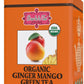 Brew La La Organic Green Tea - Ginger Mango Flavor - 50 Tea Bags - Low Caffeine - USDA Certified Organic