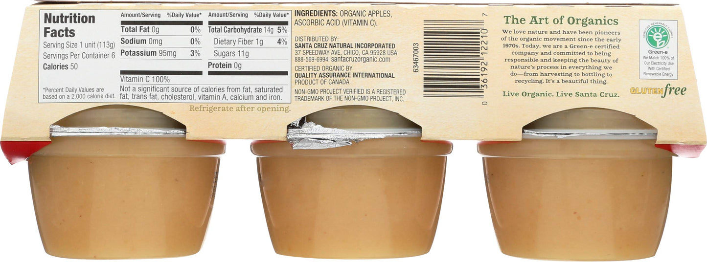 Santa Cruz Organic Applesauce Og 23-Ounce (Pack Of 6)