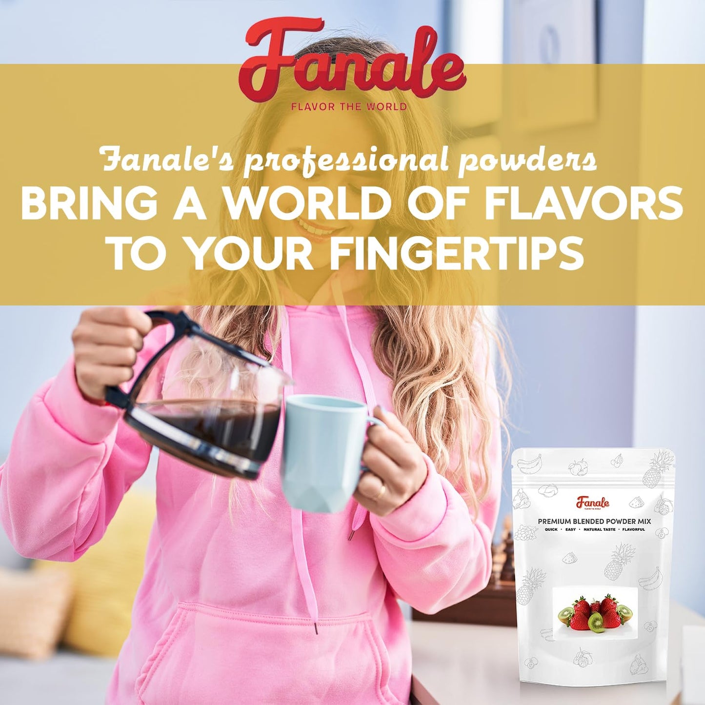 Fanale Premium Coffee Bubble Tea Flavoring Powder | Perfect For Baking, Smoothies, Desserts And Drinks | Instant Flavoring Powde