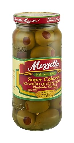Mezzetta Spanish Colossal Queen Olives With Minced Pimento (6X10Oz)